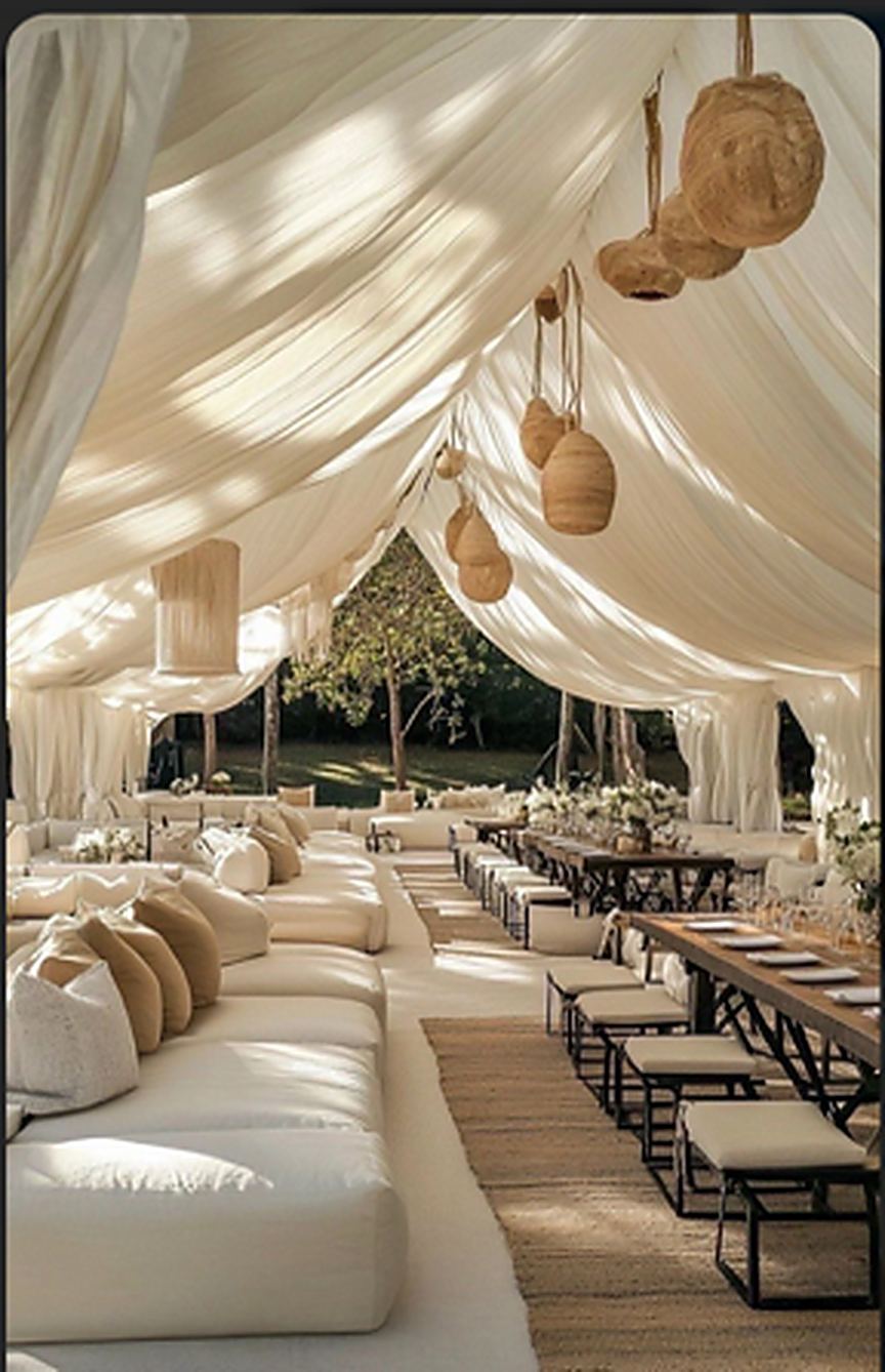 Exterior of the large majlis lounge tent